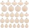 Flocked Ornaments for Christmas Tree Decorations - 28pcs Cream Velvet Ball Ornament for Xmas Holiday Decor - Plastic Shatterproof Christmas Ornaments Bulk Visit the VTYEPOU Store